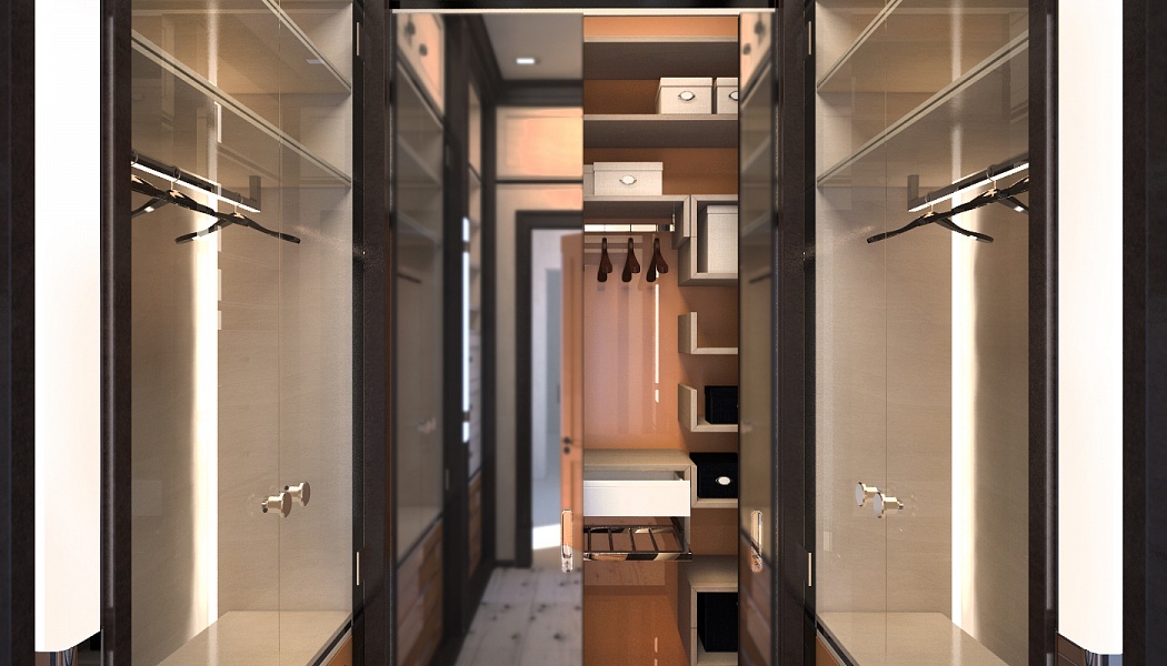 Дизайн гардеробной 15 кв.м., Дизайн интерьера: визуализация проекта