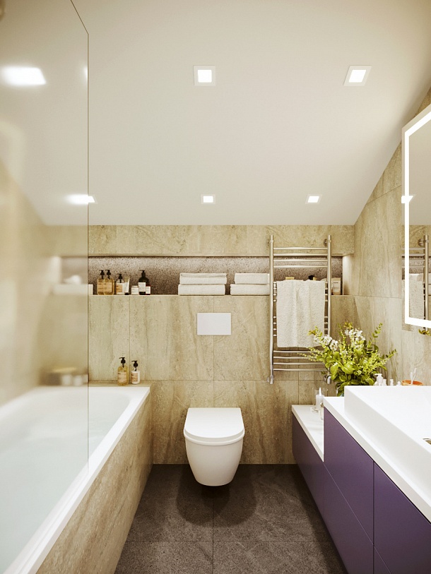 Дизайн ванной комнаты 6 кв.м. фото 1