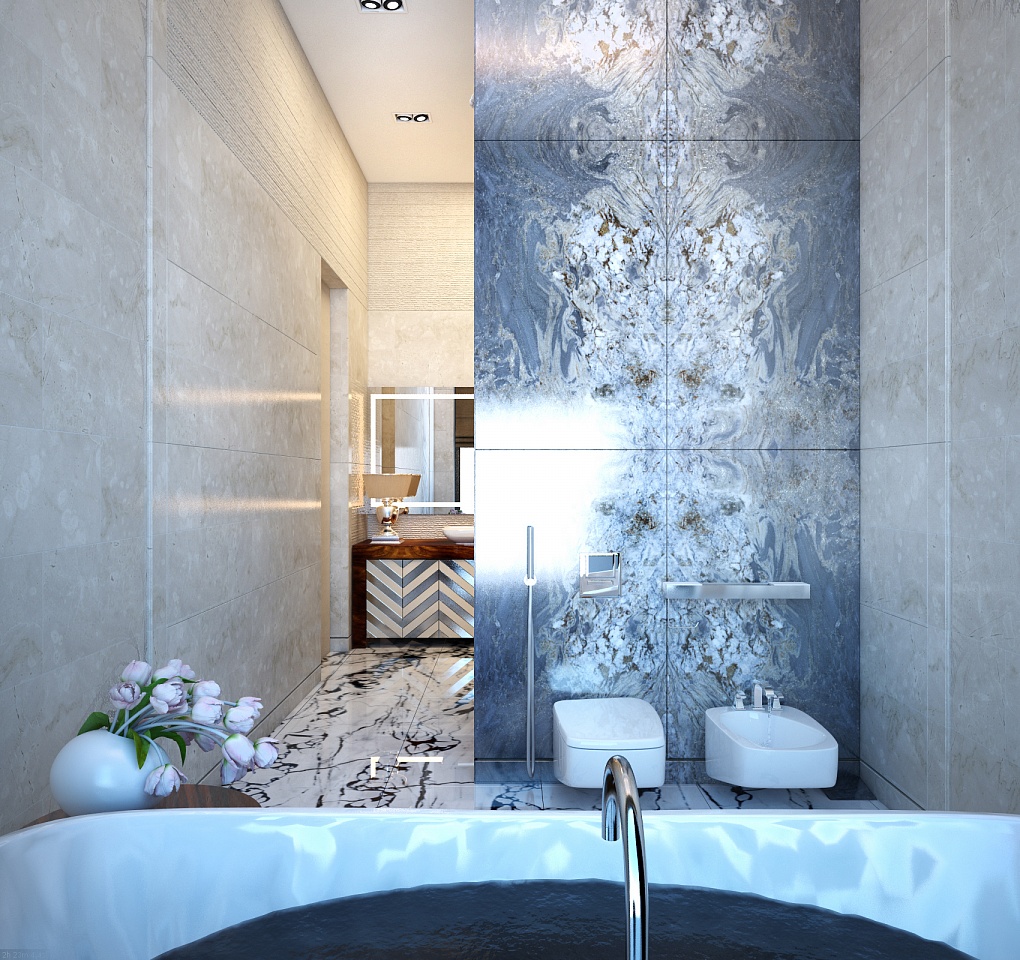 Дизайн ванной комнаты с отдельно стоящей ванной фото 2
